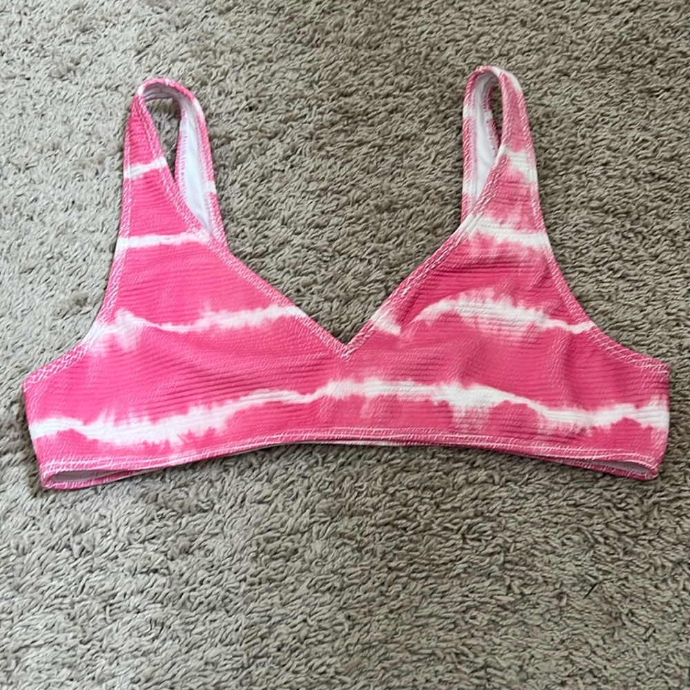 Women’s Pacsun Pink Tie Dye Swim Top Size Large NWOT